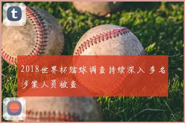 2018世界杯赌球调查持续深入 多名涉案人员被查