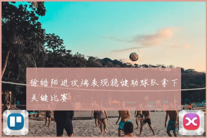 徐皓阳进攻端表现稳健助球队拿下关键比赛